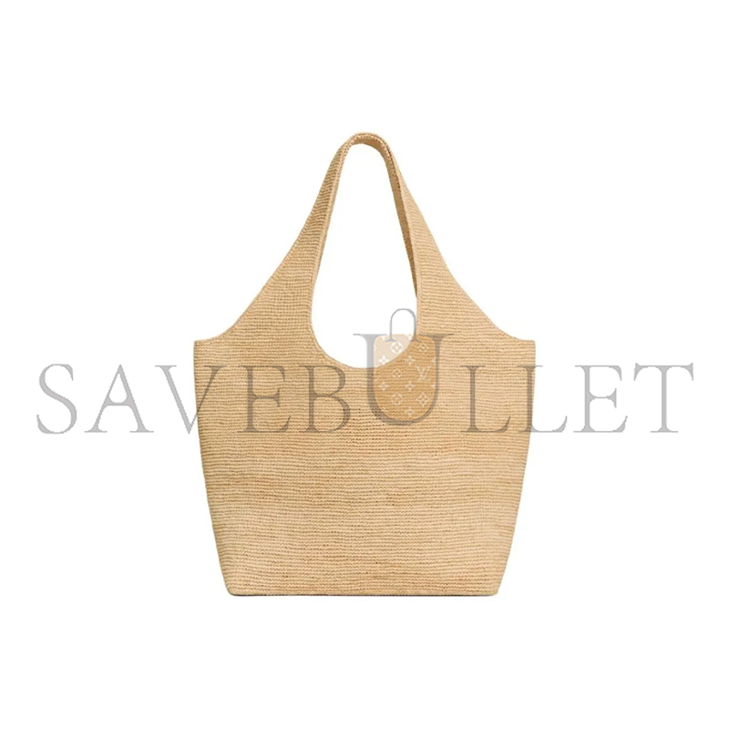 Ce**e classic panier shopper cabas in raffia and calfskin 119632gp6-02nt (32.5*28*20cm)